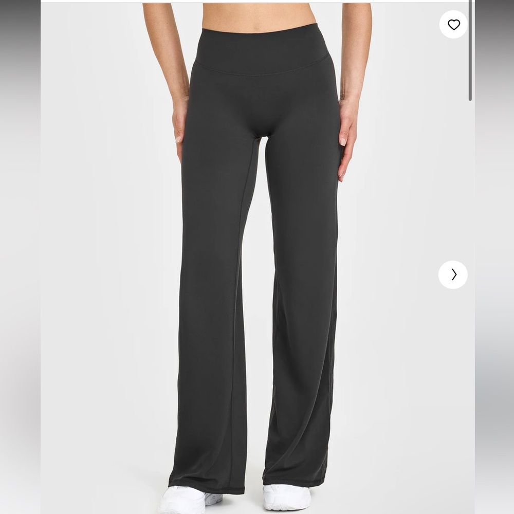 soft black straight leg